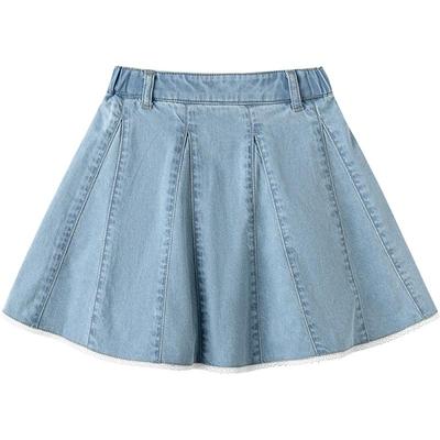 Balabala Girls' Denim A-Line Mini Skirt