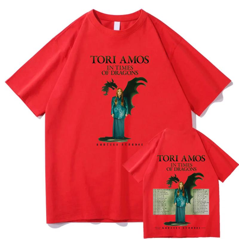 

Tori Amos shush TShirts Pure Cotton Tee Singer Design Tshirt Loose Unisex Graphic Streetwear Female Aesthetic Fashion Clothing S