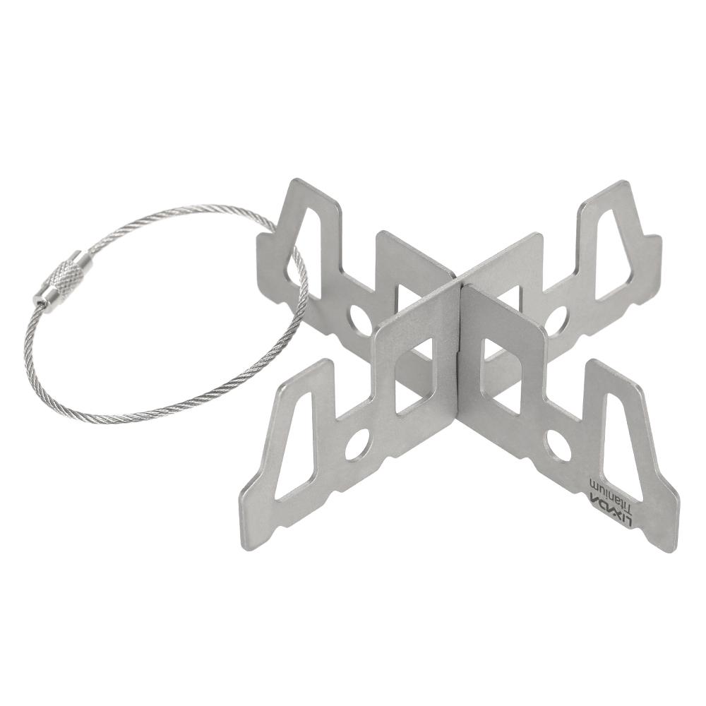 Стійка для плити Lixada з титану для алкогольної плити Хрестова підставка Відкрита стійка для пічки для кемпінгу Підтримка стійки