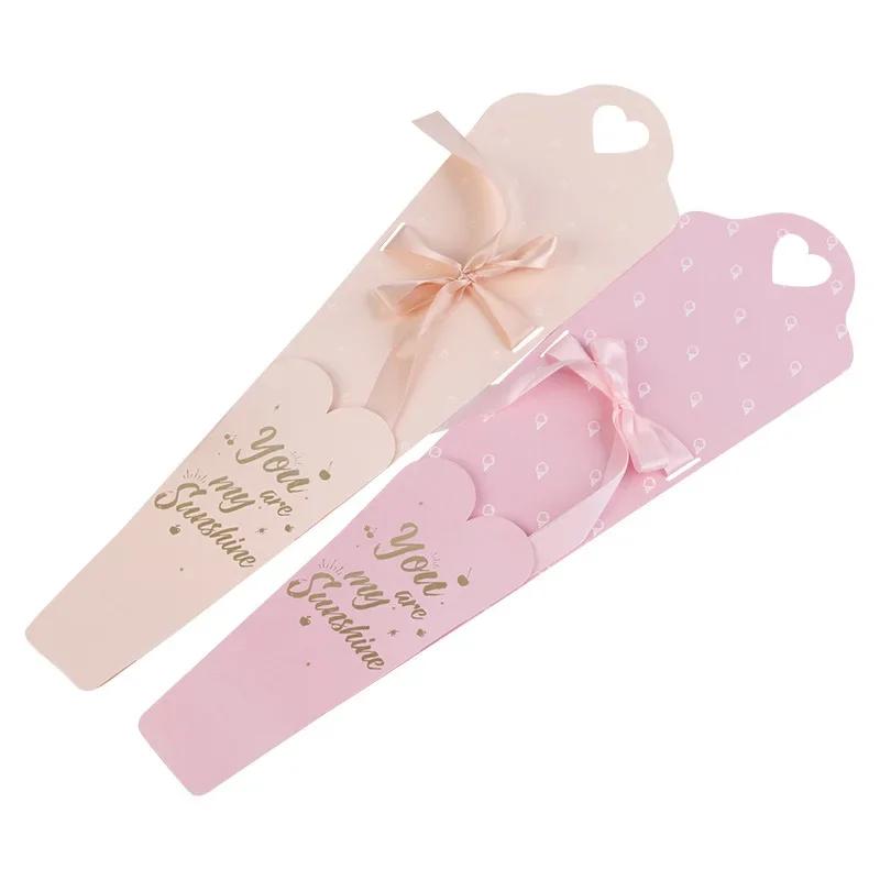 Kraft Paper Teacher's Day Flower Box Gift Box Packaging Box Mother's Day Single Flower Portable Bunch Romantic Decorate Desktop