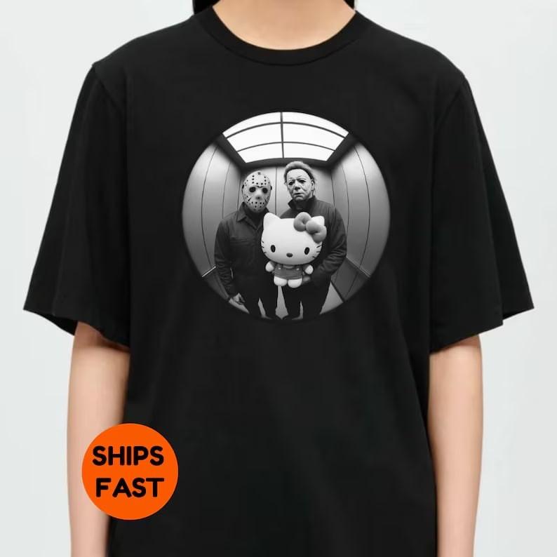 NEW! Michael and Voorheess Retro Halloween Horror Shir Gift Fan XXL