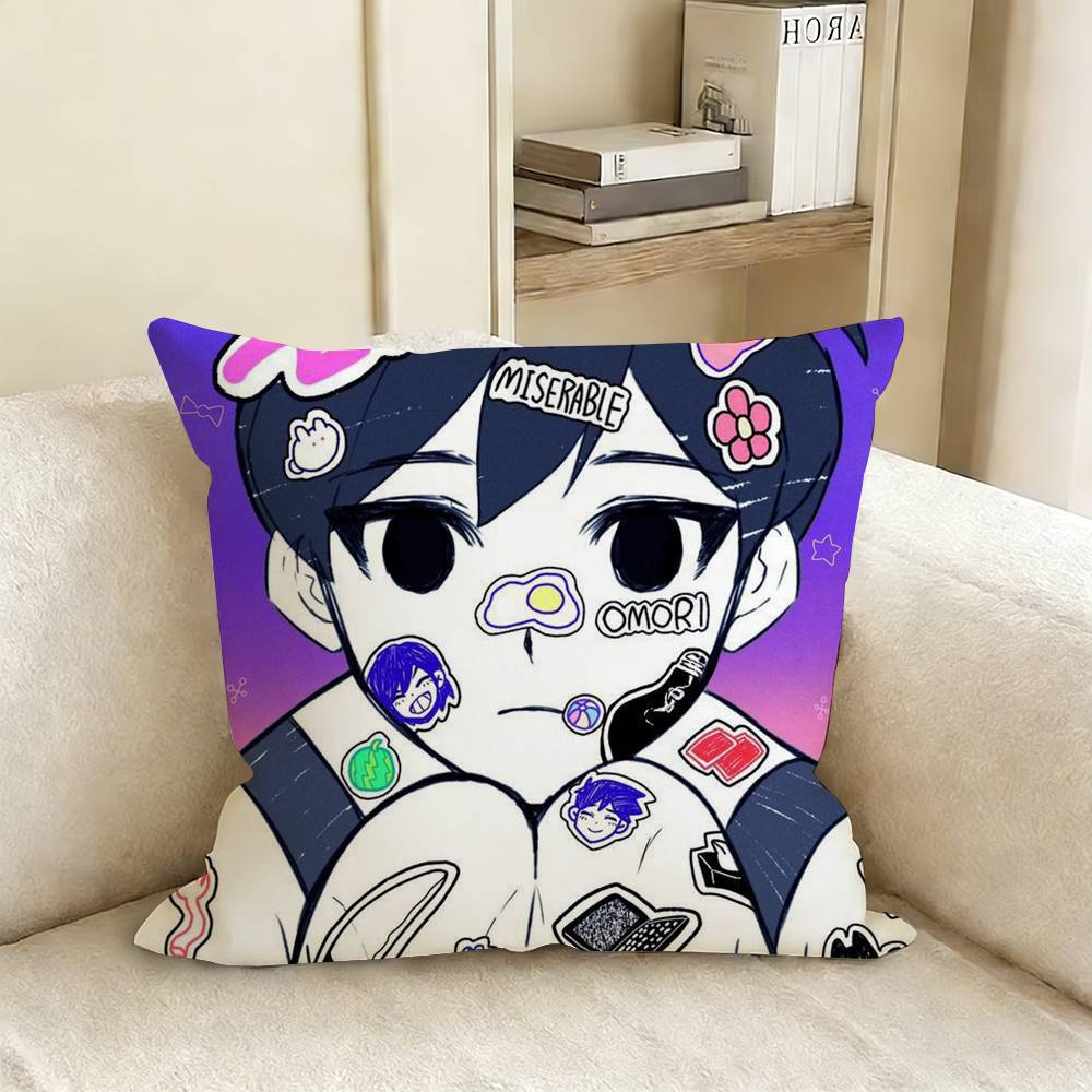 N-New G-Game O-Omori Pillow Case Living Room Sofa Cushion Cover Suitable For Home Bedroom Room Decoration