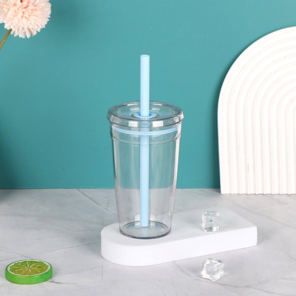 450ml Coffee Cup Reusable Car Tumbler Fashion Straw Cup Home