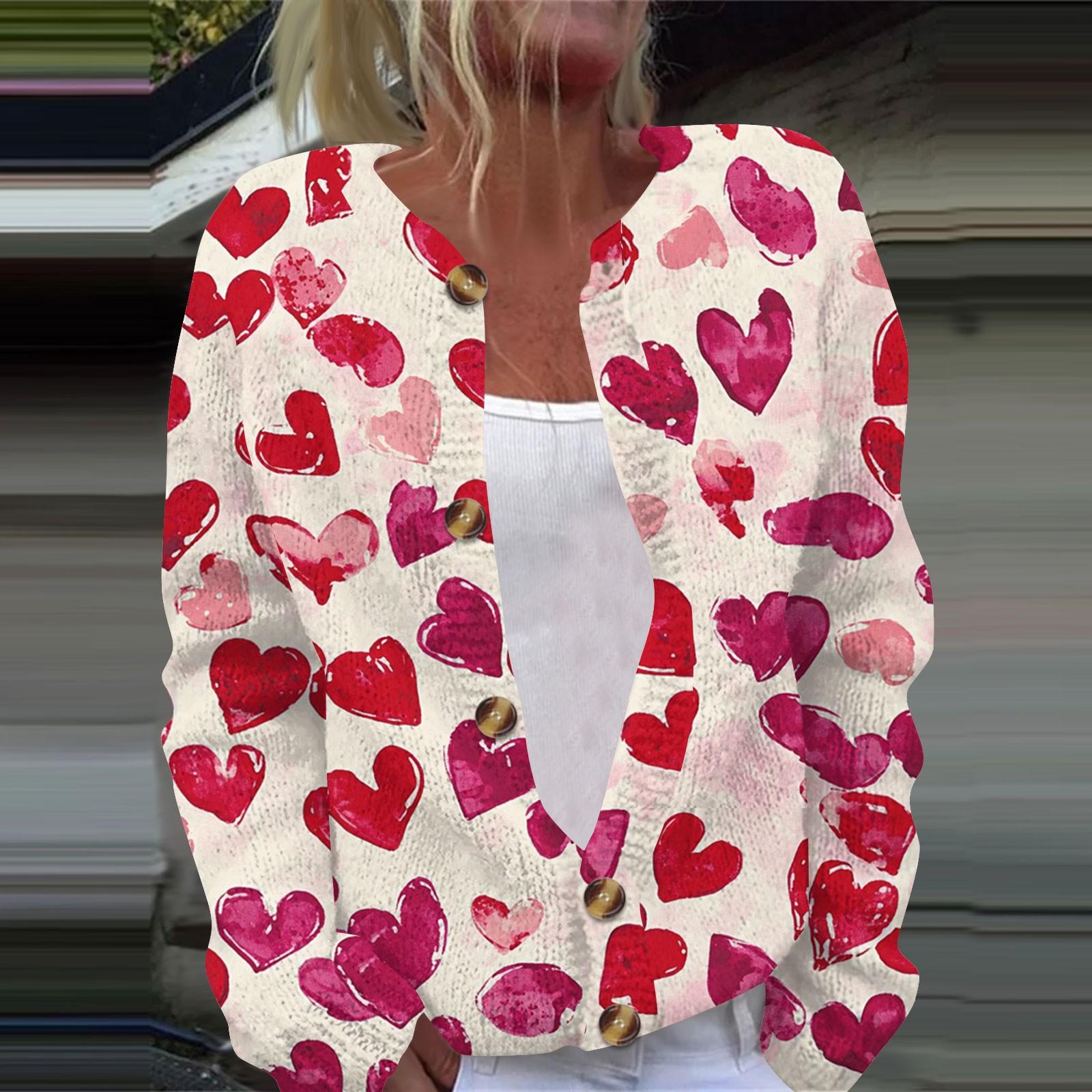 

Женская повседневная мода с принтом, длинный рукав, кардиган, куртка на пуговицах XXL киноварь