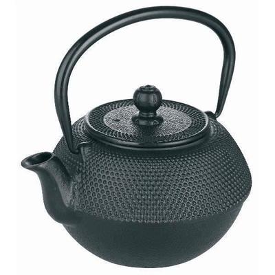 IBILI Teapot - 0.72 L - Black Cast Iron - Enameled Interior