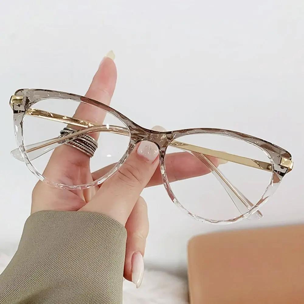 Anti-Blue Light Glasses Women Men Oversized Optical Frame Eye Protection Ultra Light Eyeglasses Office Computer Goggles