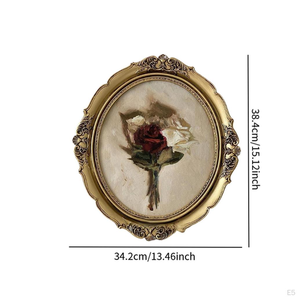 Antique Baroque Photo Frame, Modern Resin Picture Display Frame for Gallery Hallway Holiday