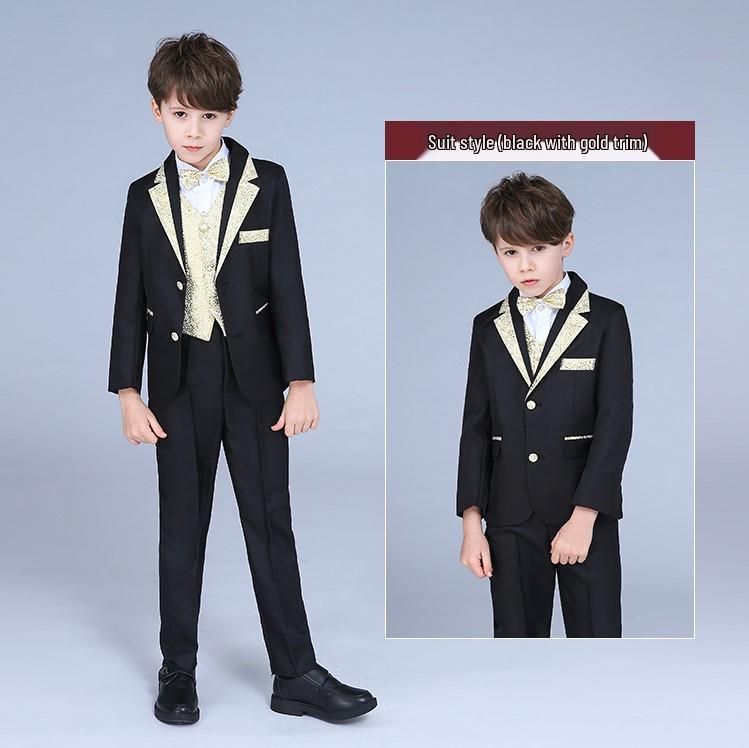 

Children s Formal Suit: Flower Girl Dress & Boys Piano Performance or Wedding Host Attire. 110cm Size 4