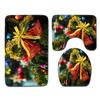 Christmas Bathroom Floor Mat Toilet Three-Piece Set
