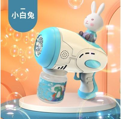 New Bubble Machine Children'S Handheld Internet Popular Popular Gatling Fully Automatic Electric Bubble Blowing Gun Toy