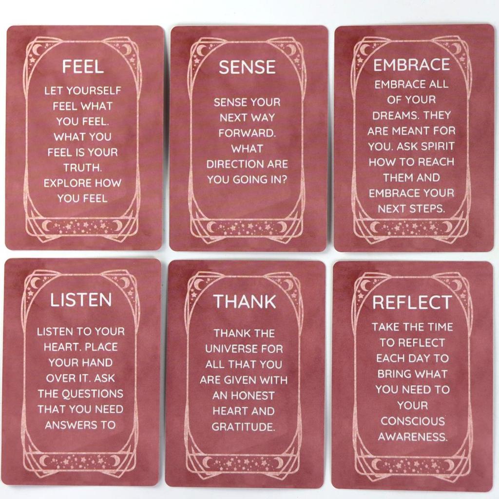 10.4*7.3cm Daily Recommendation Oracle Cards - 45 Card Celestial Affirmation Deck for Spiritual Guidance & Mindfulness