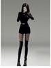 Women's Spring Goddess Style Long-Sleeved High-End Little Black Dress