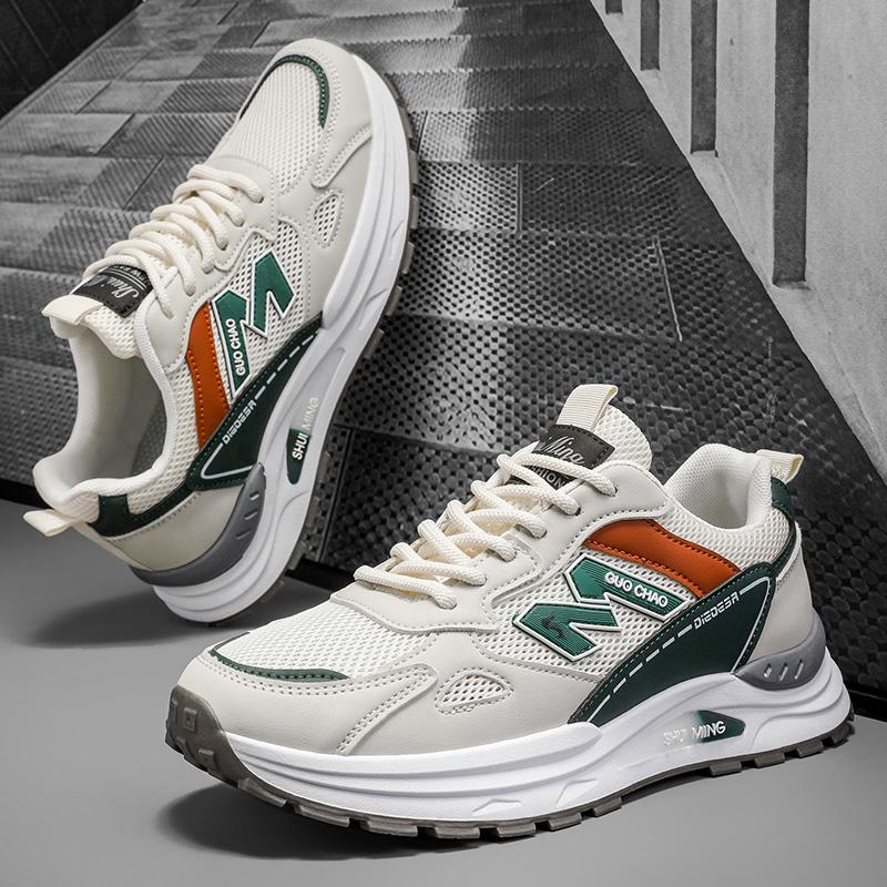 New Fashion Men 's Four Seasons Comfortable Thick Sole Shoes Students BoysTrending Soft Sole Breathable Casual Running Sneakers