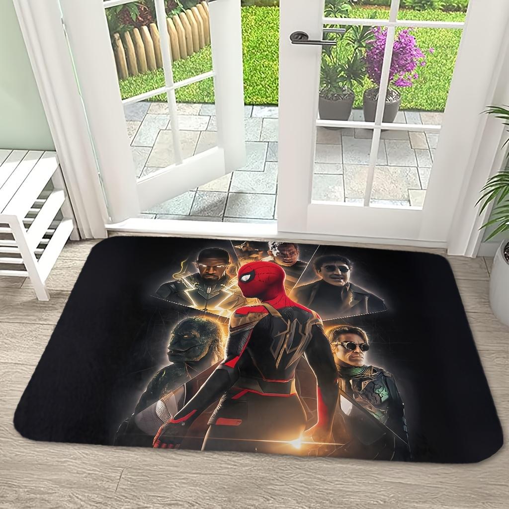 1pc Spider Entry Doorway Floor Rug | Absorbent & Quick-drying, Non-slip & Super Soft, Polyester, Rectangle, Machine Washable,