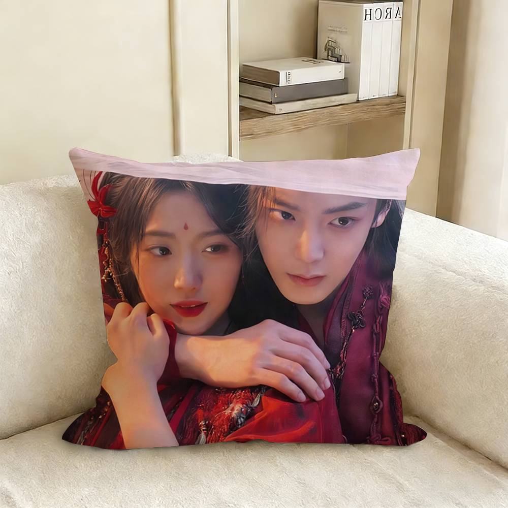 Neo Hou Minghao Lu Yuxiao TV Love in The Clouds Ji Bozai Various Sizes Square Pillow Case For Car Home Bedchamber Decor