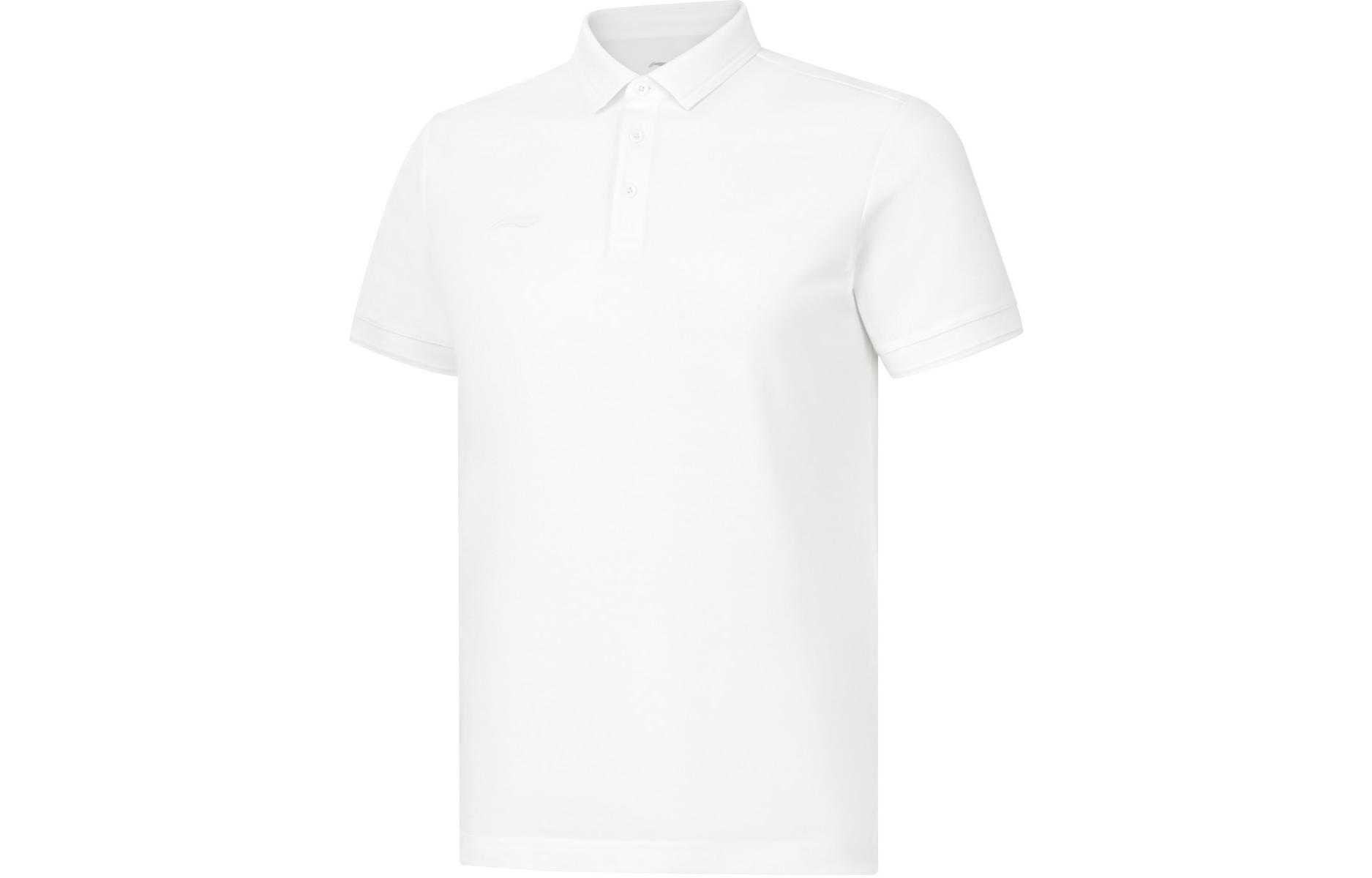 Li Ning Polo Shirts Men s Ivory Polo Collar Moderate Straight Fit APLU195-1 S