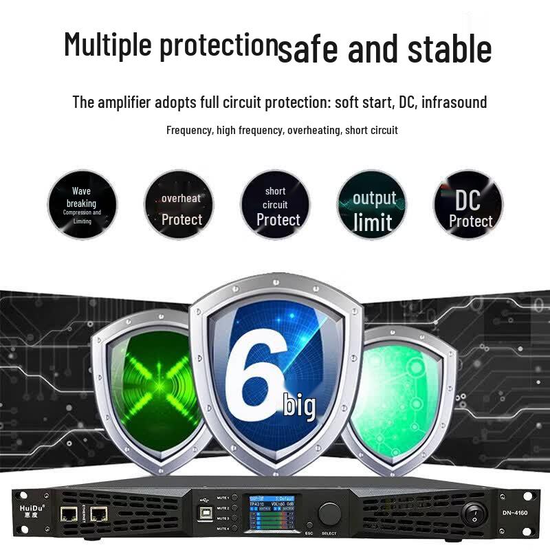 HuiDu DN-465 Four-Channel DSP Digital Power Amplifier (CN version)