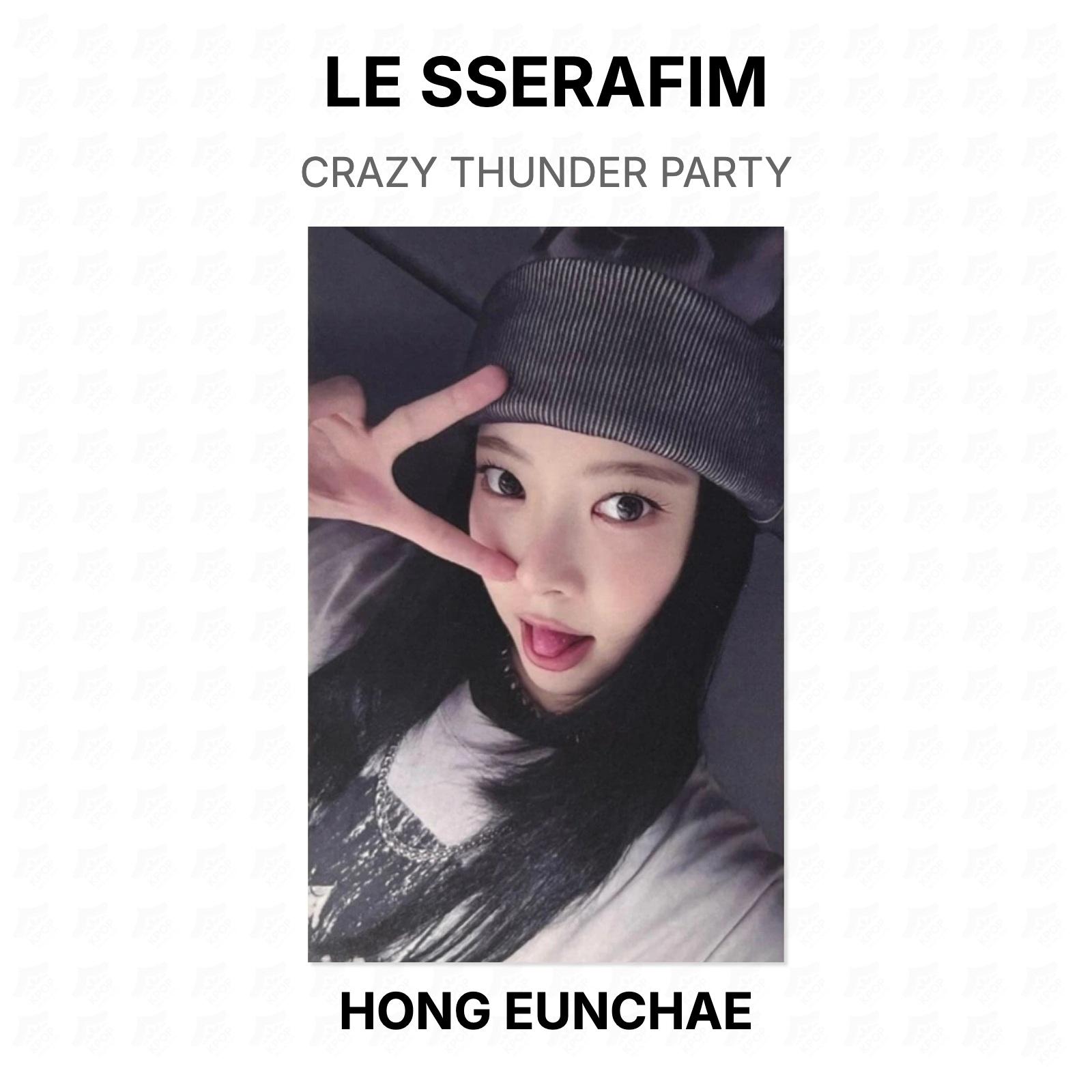 LE SSERAFIM CRAZY THUNDER PARTY Official Photocard HONG EUNCHAE
