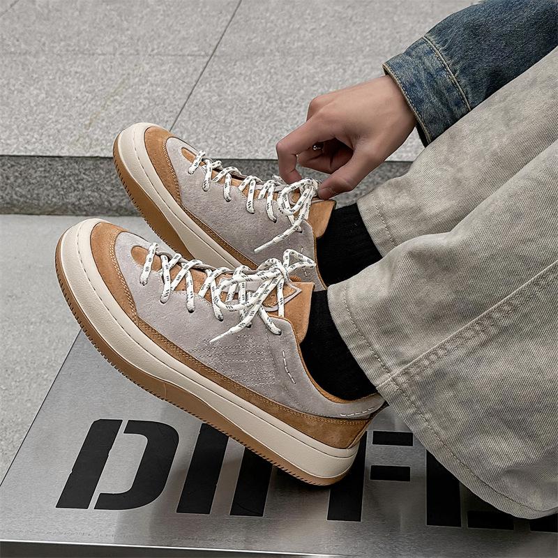 Pantofi sport casual de toamnă 2024 pentru bărbați, stil retro, cu talpă groasă, pentru drumeție