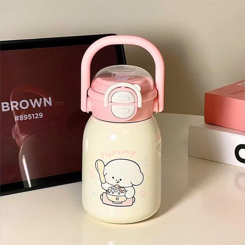 Portable Stainless Steel Insulated Straw Bottle