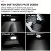 Lumină LED compactă reîncărcabilă USB pentru mașină cu activare magnetică la atingere și iluminare multicoloră