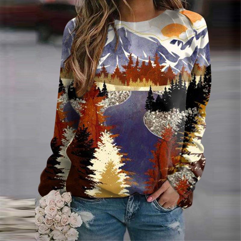 New Women's Sweater Spring and Autumn Fashion 3D Casual Crew Neck Sweater Loose Coat