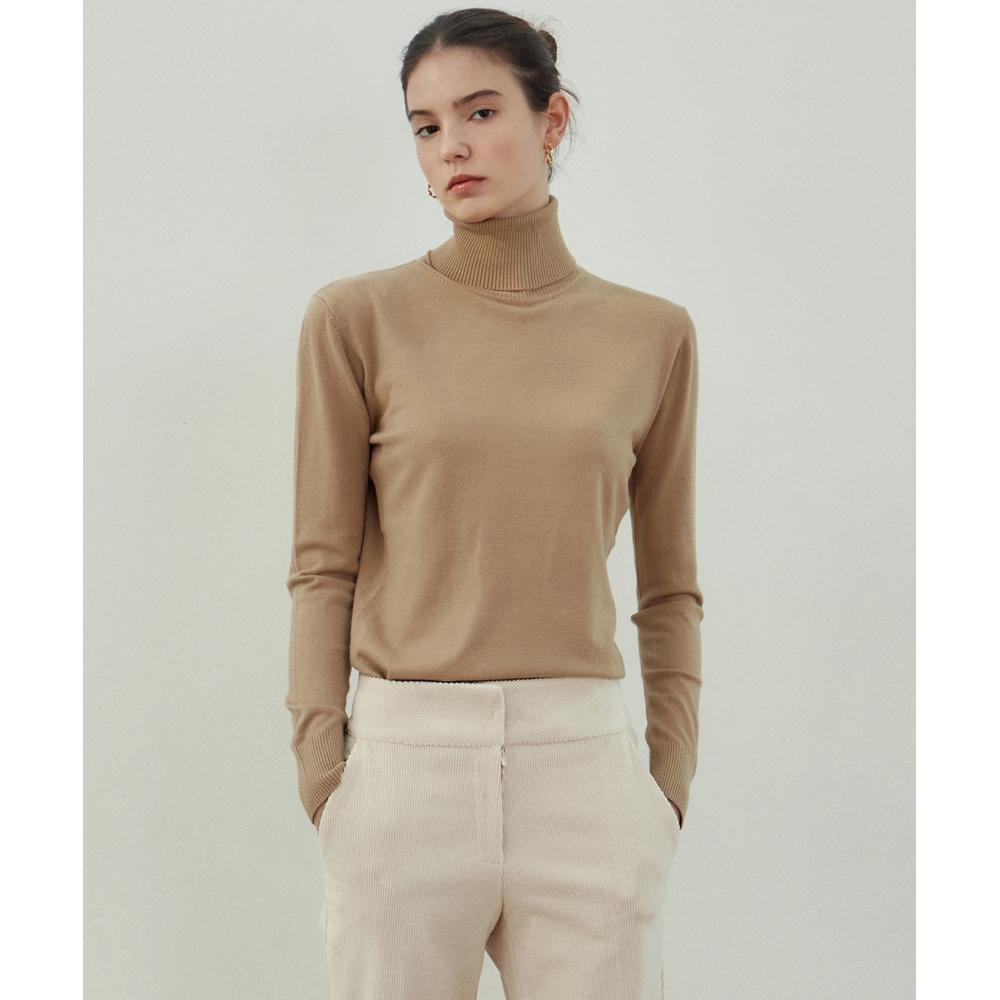 

NICKNICOLE Мягкая водолазка Slim KnitMocha