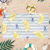 1pc Lemon Bow Stripes Beach Towel Quick-drying Super Absorbent Suitable for Swimming Beach Pool Gym Yoga Summer Gift for Friends