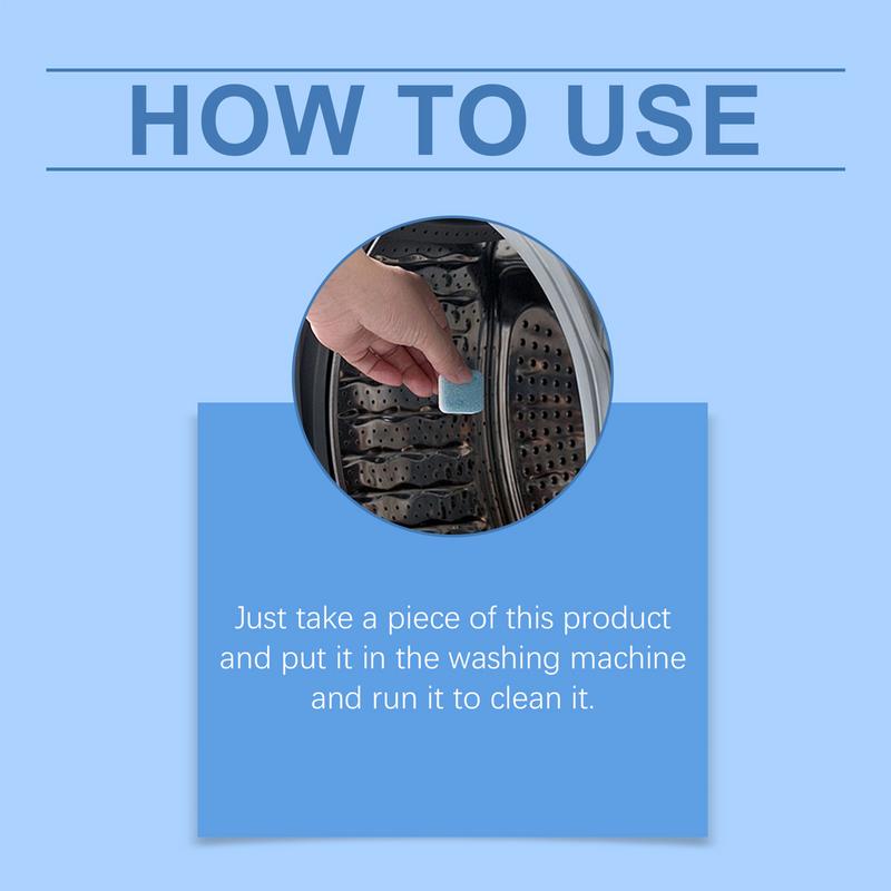 Washer Cleaner Tablets 12pcs Cleaning Tablets For Washing Machines Washing Machine Tub Cleaner Multifunctional Clothes Washer