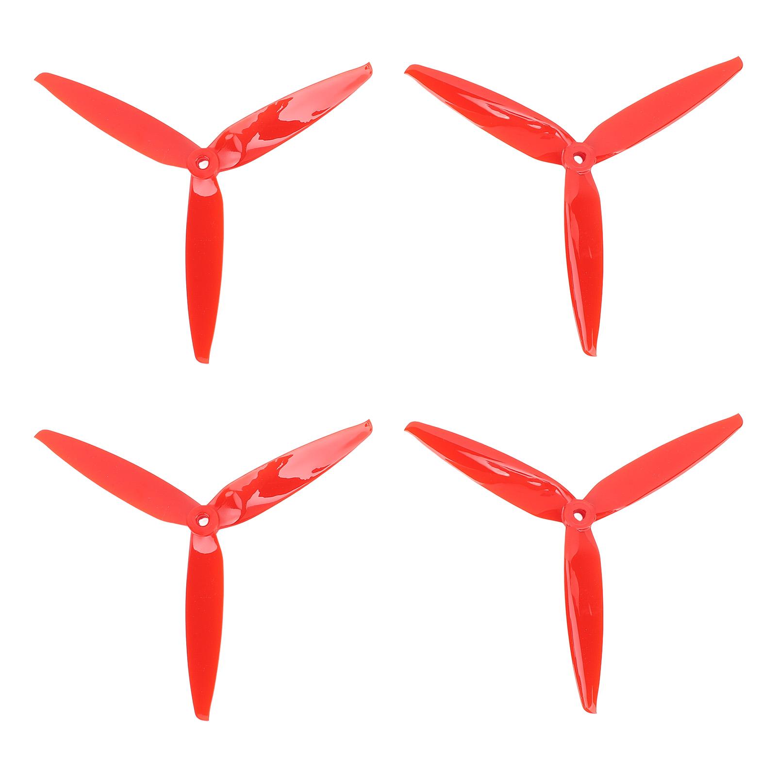 

4PCS Tri Blade Propellers Polycarbonate 7040 FPV Propeller with 3 Blades for 7 Inch 8 Inch FPV RC Drone Red червоний