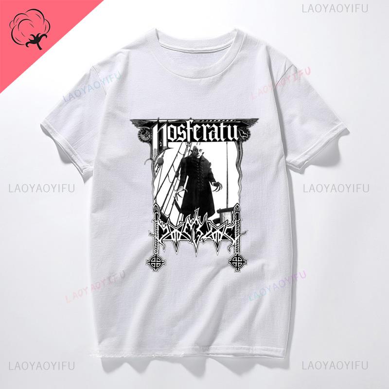 Nosferatu 1922 horror movie Vampire Man Dracula Halloween cool street wear trend fashion summer men women universal Tshirt