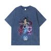 275 GSM Washed T-shirts 100% Cotton Solo Leveling V15 Print Unisex Heavy Cotton T Shirt