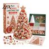 Immersive Handmade Experience Gift DIY Christmas Tree Beading Kit for Adults Beginners, 3D Ornament with Full Educational Art Tool Tools And
