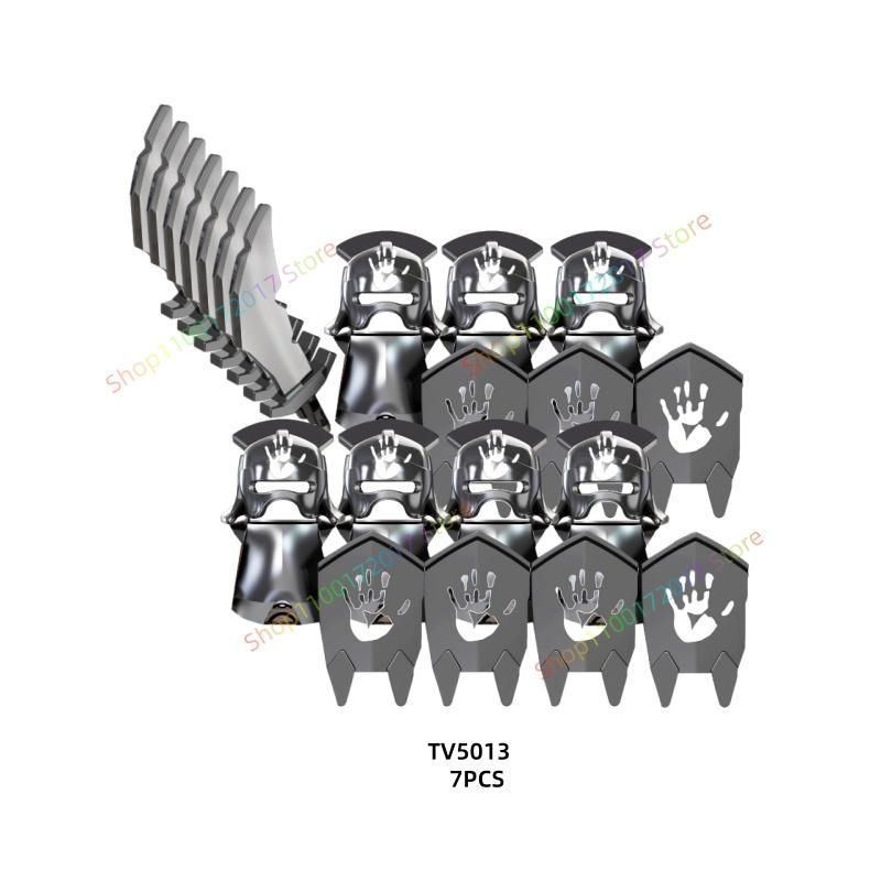 7PCS Anime Movie TV6401 TV6402 Series Action Figures Blocks Toy Orcs Medieval Wars Soldiers Building Bricks Model Toys Gift