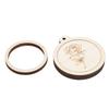 Embroidery Keychain Crafting Kit Mini Wood Round Hoop Keychain Making Set for Bag Key Phone Decoration