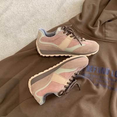 Grape Mother Same Shoes, German Training Shoes, Leather Retro Forrest Gump Shoes, Women's Casual Shoes, Breathable Sports Shoes, Large Size 41-43