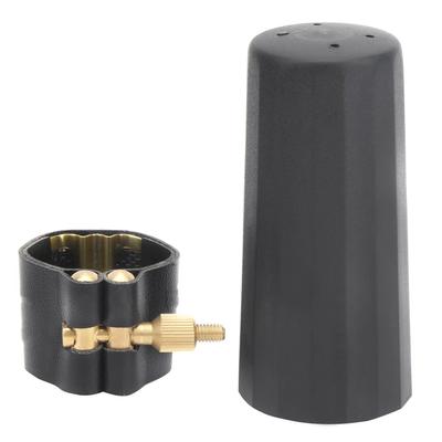 Kit de Boquilha para Saxofone Alto Prendedor de Couro PU Tampa Plástica Embalado em Caixa Branca JS01