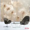 Aesthetic Dandelion Tapestry with Bokeh Light Neutral Beige Floral Wall Hanging for Living Room