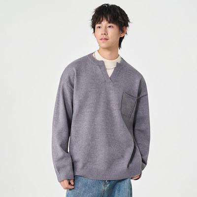 Herren Pullover 2025 Herbst/Winter Rundhals Strickwolle - Fake Two-Piece, Vielseitig und Warm