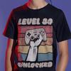 Level 30 Unlocked Gamer T Shirt | Funny Gaming Birthday Gift | Retro Video Game Shirt for Him Her | 30th Birthday Gamer Tee