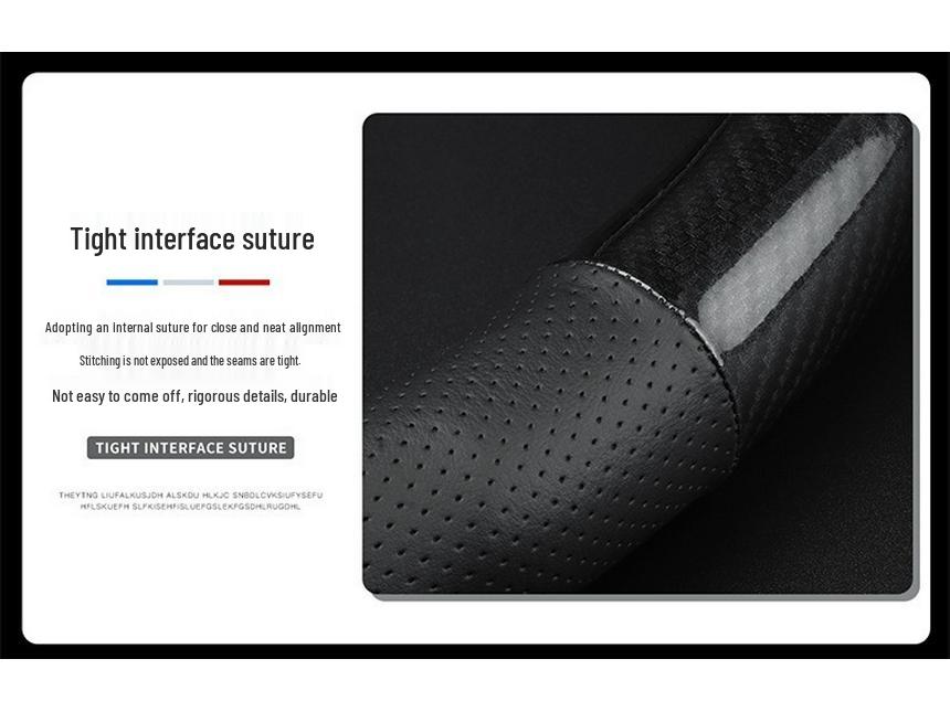 XPeng Steering Wheel Cover for P7, G3, G3i, P5 - Genuine Leather Carbon Fiber, High-Quality.