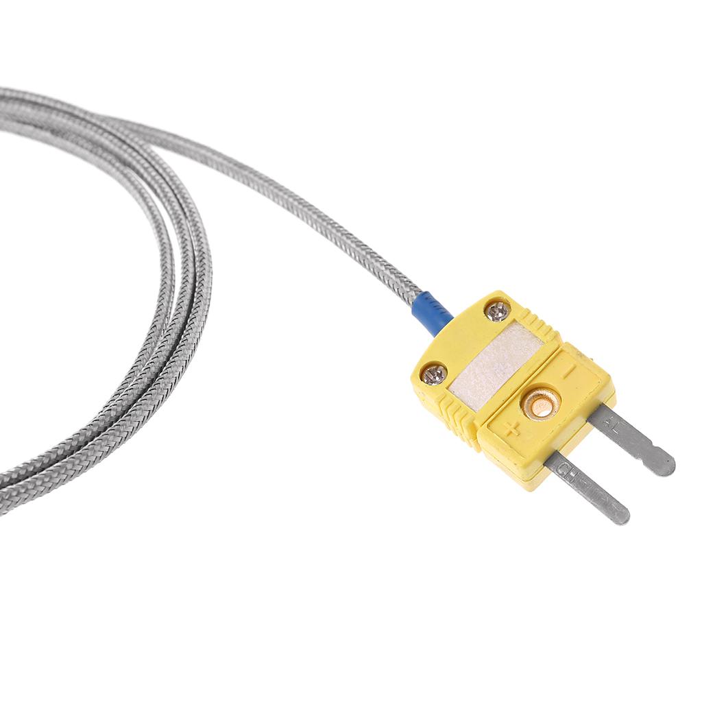 Abgastemperatur-Thermoelement mit freiliegender Spitze & K-Typ-Stecker, 1 Meter Länge, 0-1250 ℃, Langlebig