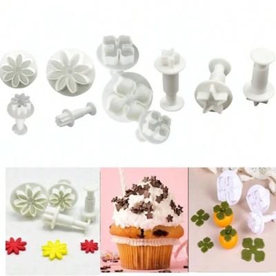 Daisy and Sunflower Plunger Cookie Cutters Set for Baking Fondant and Dough Decorating Tools DIY Supplies for Party Events