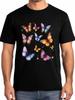 Bunte Schmetterling Herren T-Shirts, Kurzarm T-Shirts für Herren Rundhals T-Shirt Aquarellverlauf Herren T-Shirts