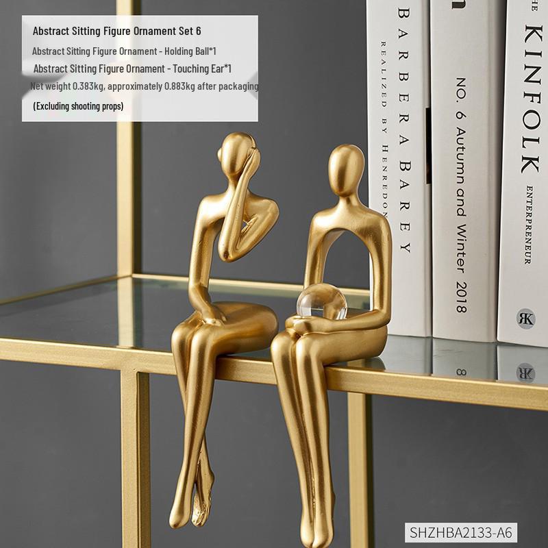 Modern Abstract Art Ornaments for Bookshelf or Living Room Display