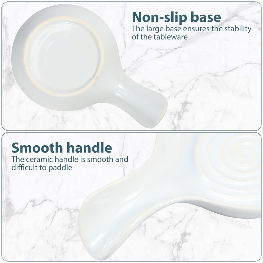 Velká keramická odkládací lžíce Odkladač na lžíce Odolný vůči teplu Odkladač na vařečky Odkladač na kávové lžičky Vhodný do myčky Keramický odkladač na lžíce