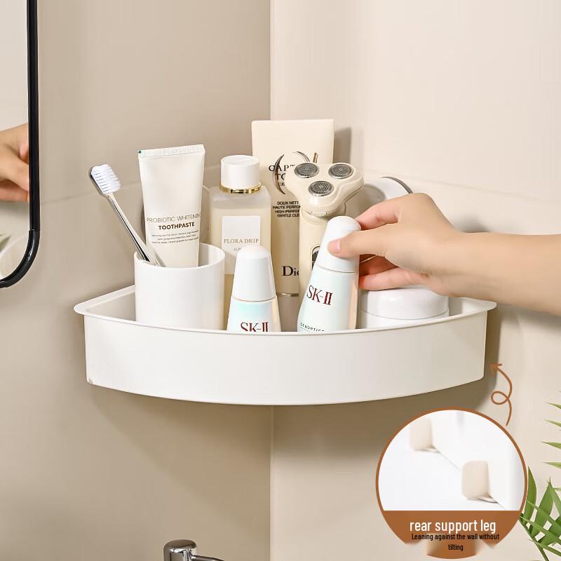 Triangular Suction Cup Corner Shelf