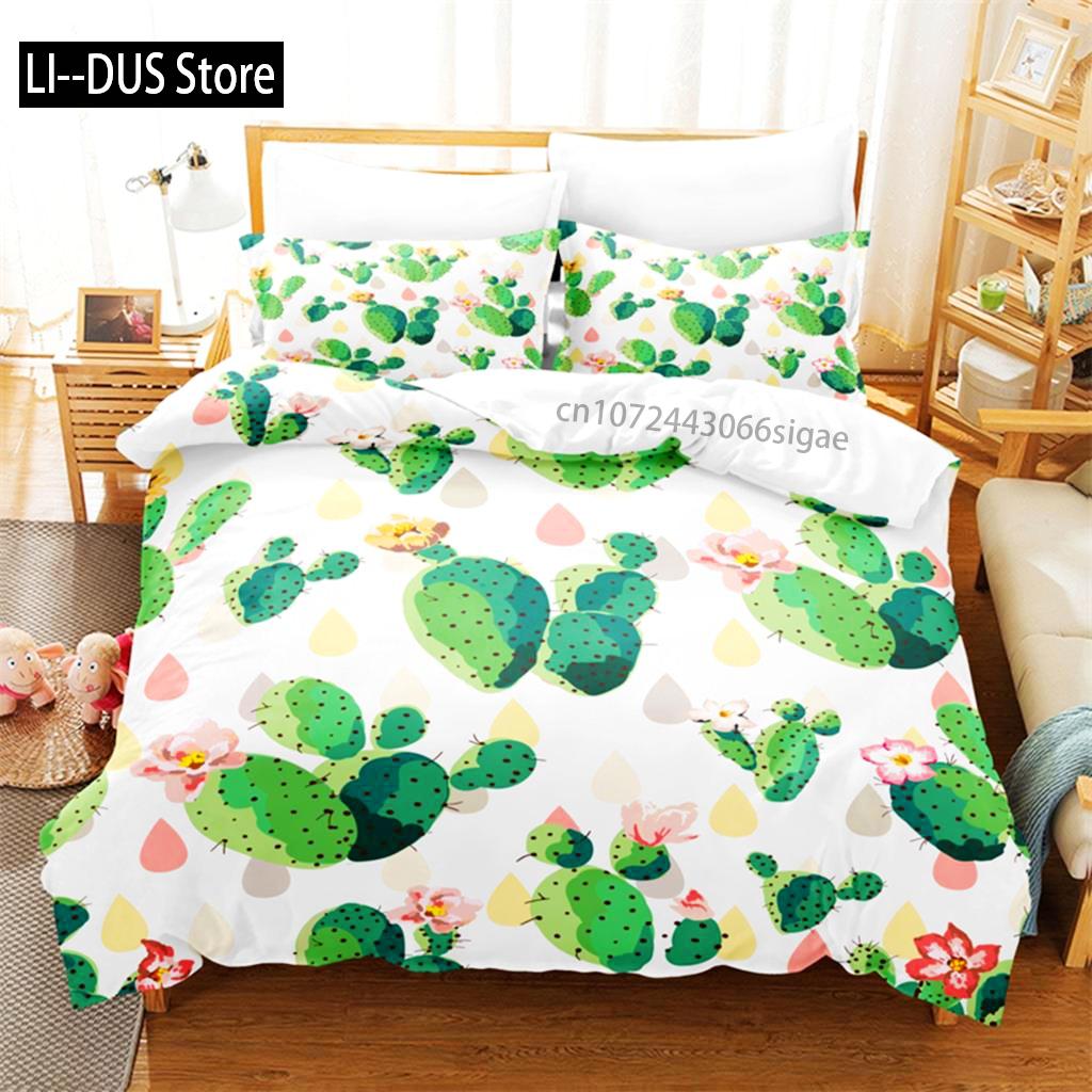 Tropical Cactus Bedding Set Duvet Cover Set 3d Bedding Digital Printing Queen Size Bedding Set Fashion Design
