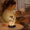 Yak Table Lamp Lighted Calf Animal Desk Light Ornament for Home Bedroom Bedside Decor