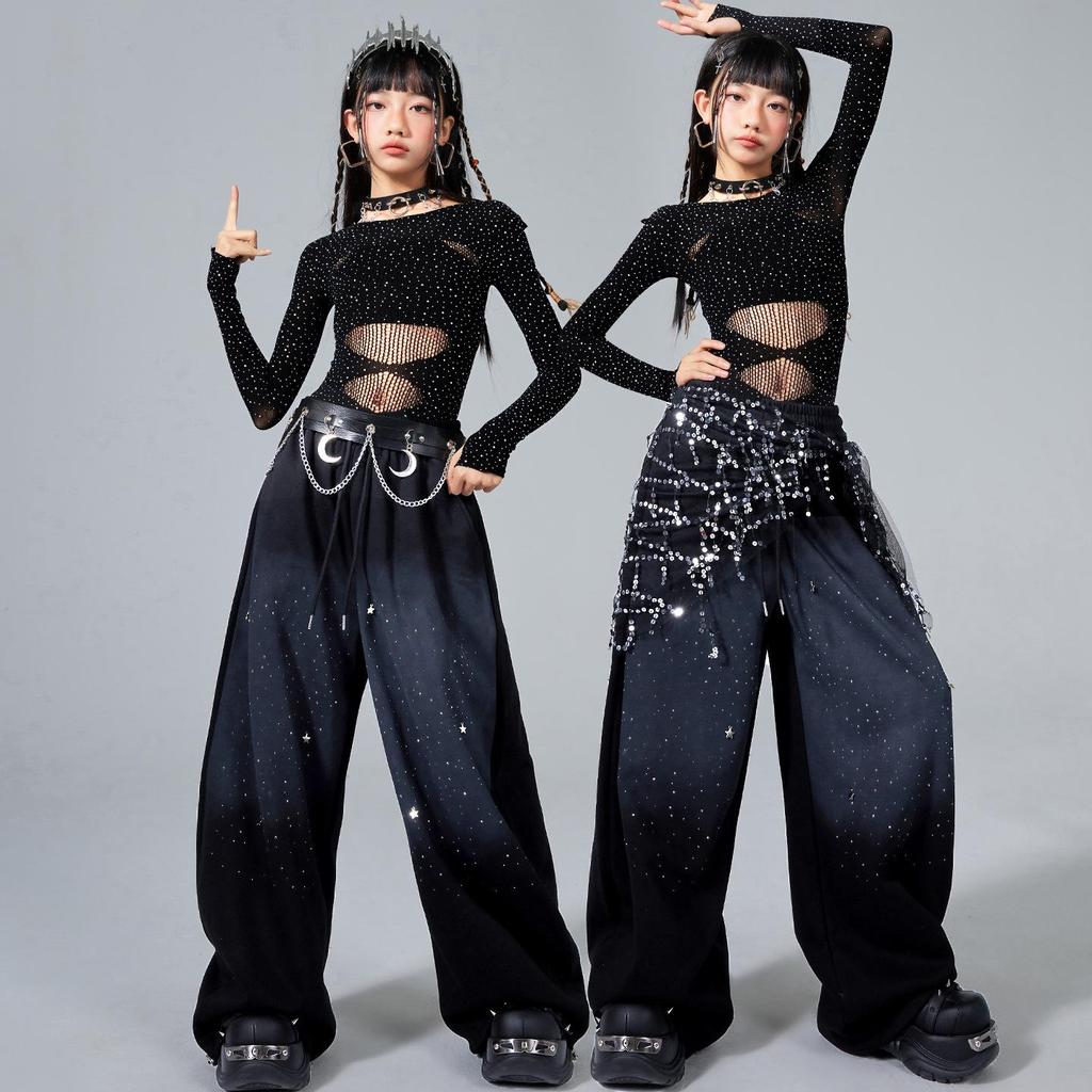 Trendy Kids' Jazz Dance Clothing: Cool Fashion for Girls' Group Performances & Festive Shows